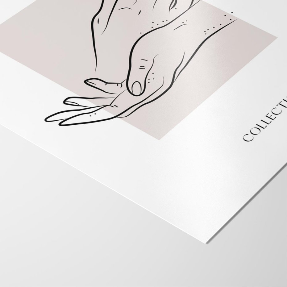 Plakat bez ramy 50x70 - Wibracje Nieprzewidywalnych Form - bogo plakat, dłonie