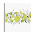 Obraz na płótnie 40x40 - Rześkość i smak - limonki, lód