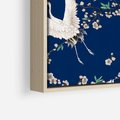 Obraz w ramie 50x50 - Japońskie Żurawie Indygo - sztuka japońska, japonia - rama drewno