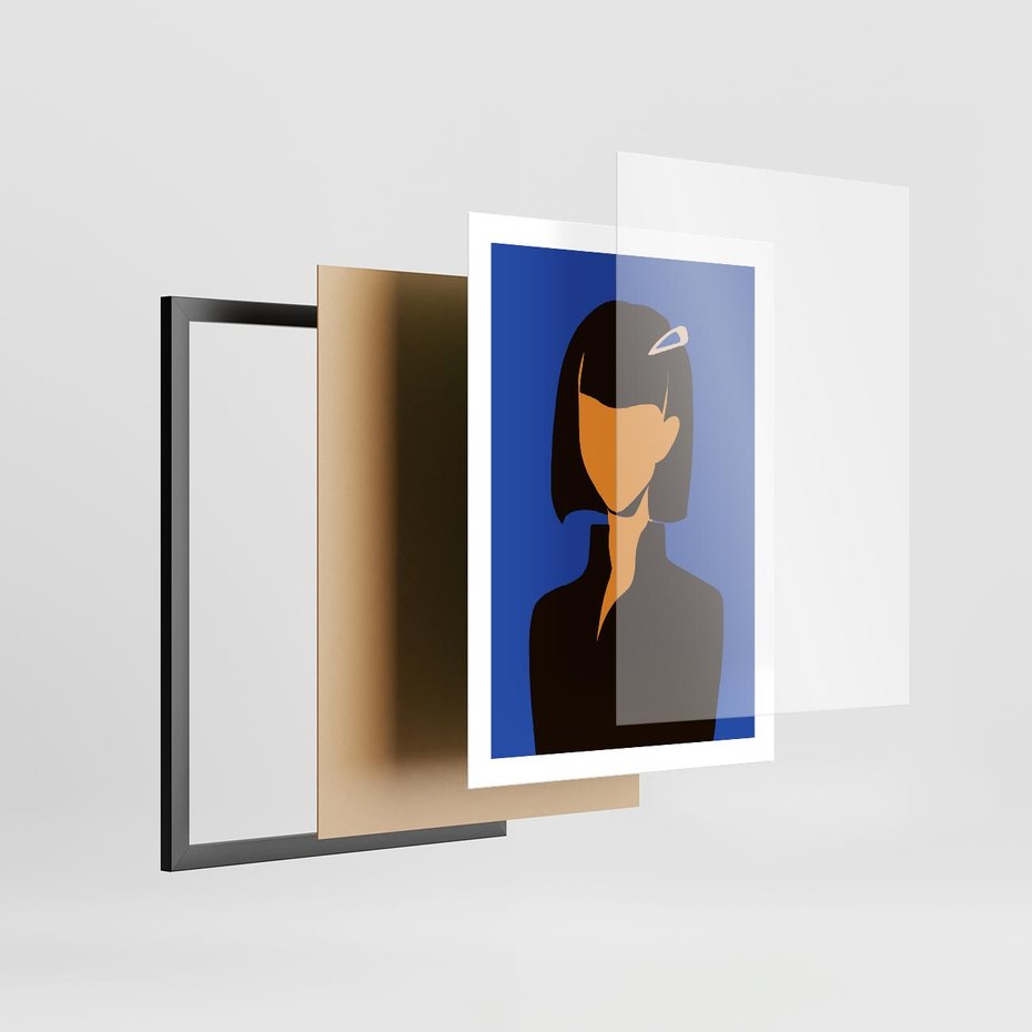 Plakat w ramie 50x70 - Energetyczne Zestawienie - sztuka nowoczesna, plakat - rama czarna