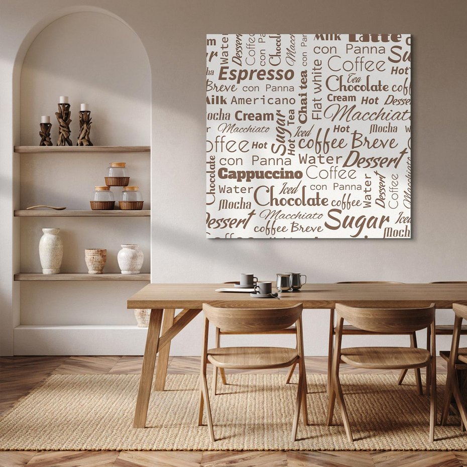 Obraz na płótnie 60x60 - Kawa w Stylu Coffee - kawa, coffee