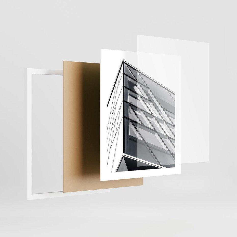 Plakat w ramie 40x50 - Architektura Przyszłości: Czarno-Białe Ujęcie - nowoczesna architektura, czarno białe zdjęcie - rama biała