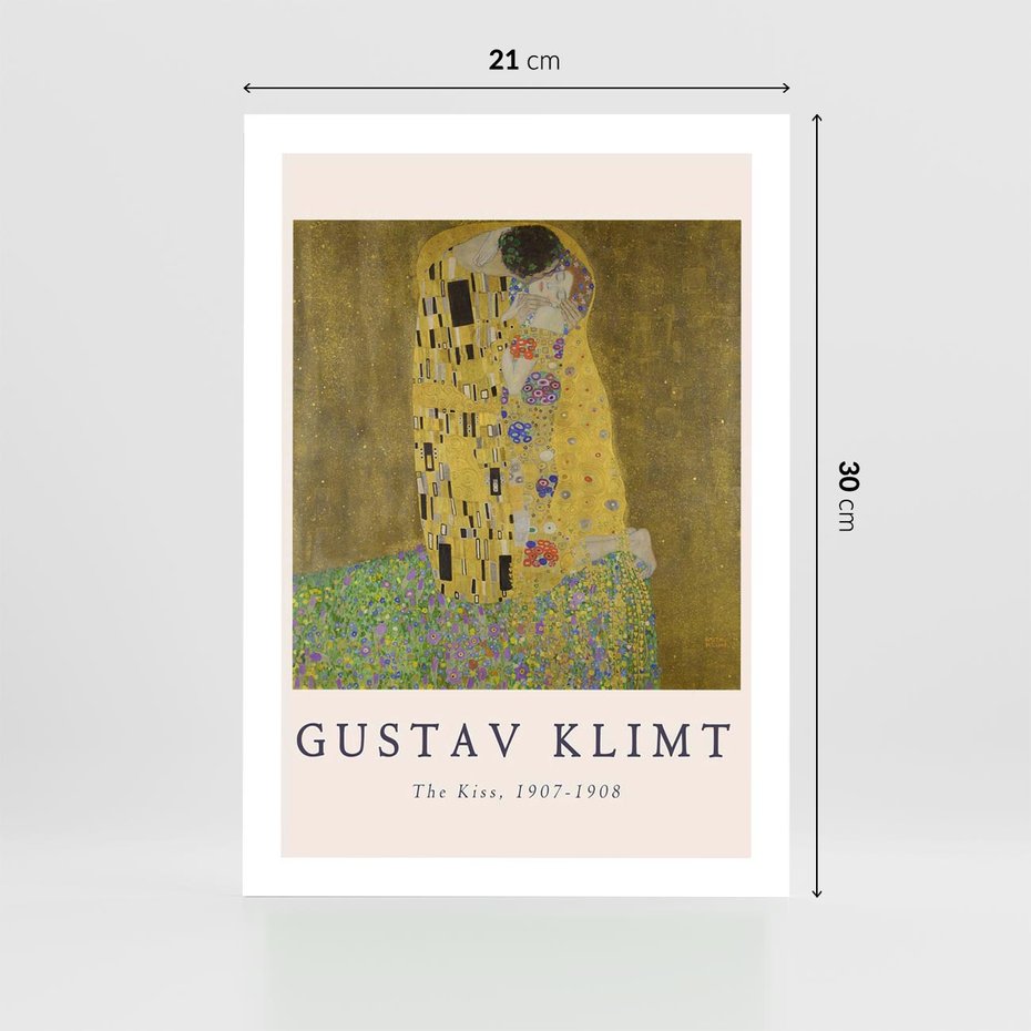 Plakat bez ramy 21x30 - Sztuka Klimta - gustav klimt, pocałunek