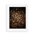 Plakat w ramie 40x50 - Brązowe Liście w Scenerii - suche liście jesień brąz - rama biała