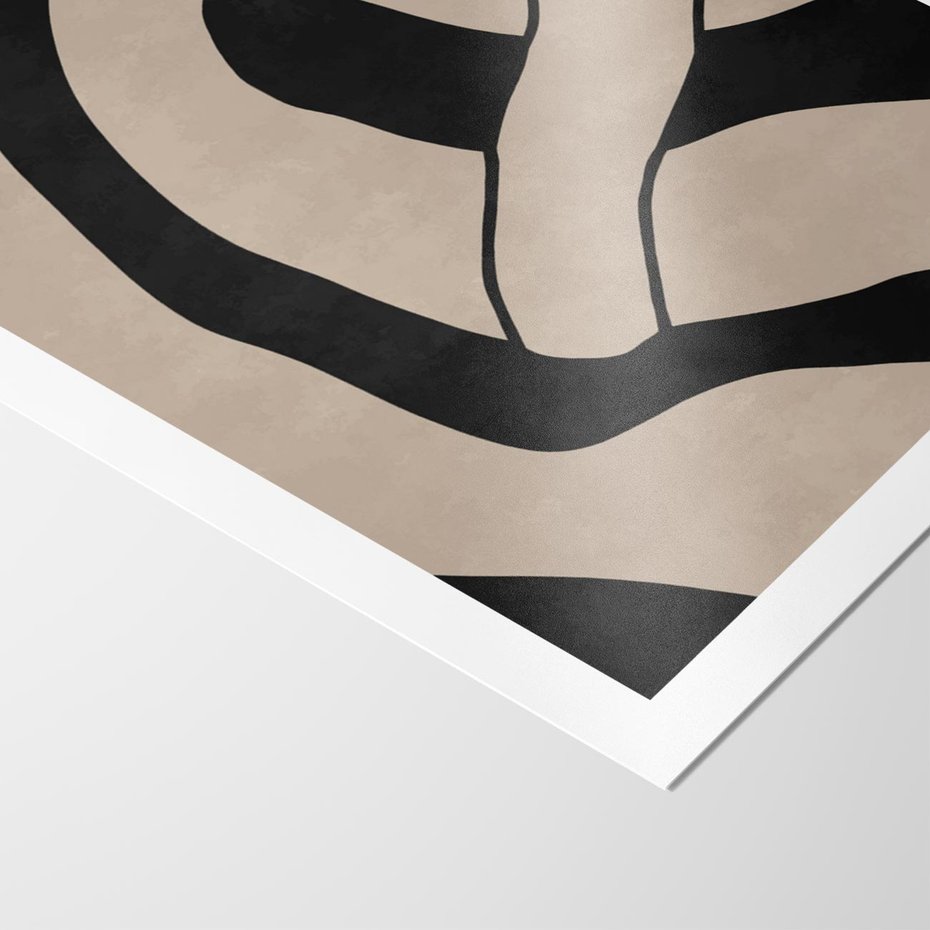 Plakat bez ramy 50x70 - Obce Wariacje - abstrakcyjne linie, mroczny plakat