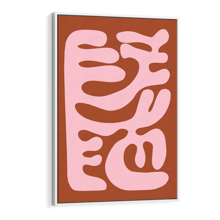 Obraz w ramie 50x70 - Migotliwe Boho Marzenia - abstrakcyjny obraz, plakat - rama biała