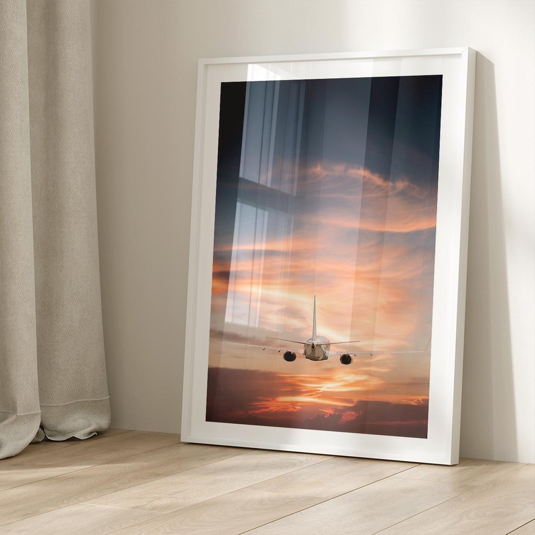 Plakat bez ramy 40x50 - Podróż w Kierunku Słońca - samolot, samolot w powietrzu