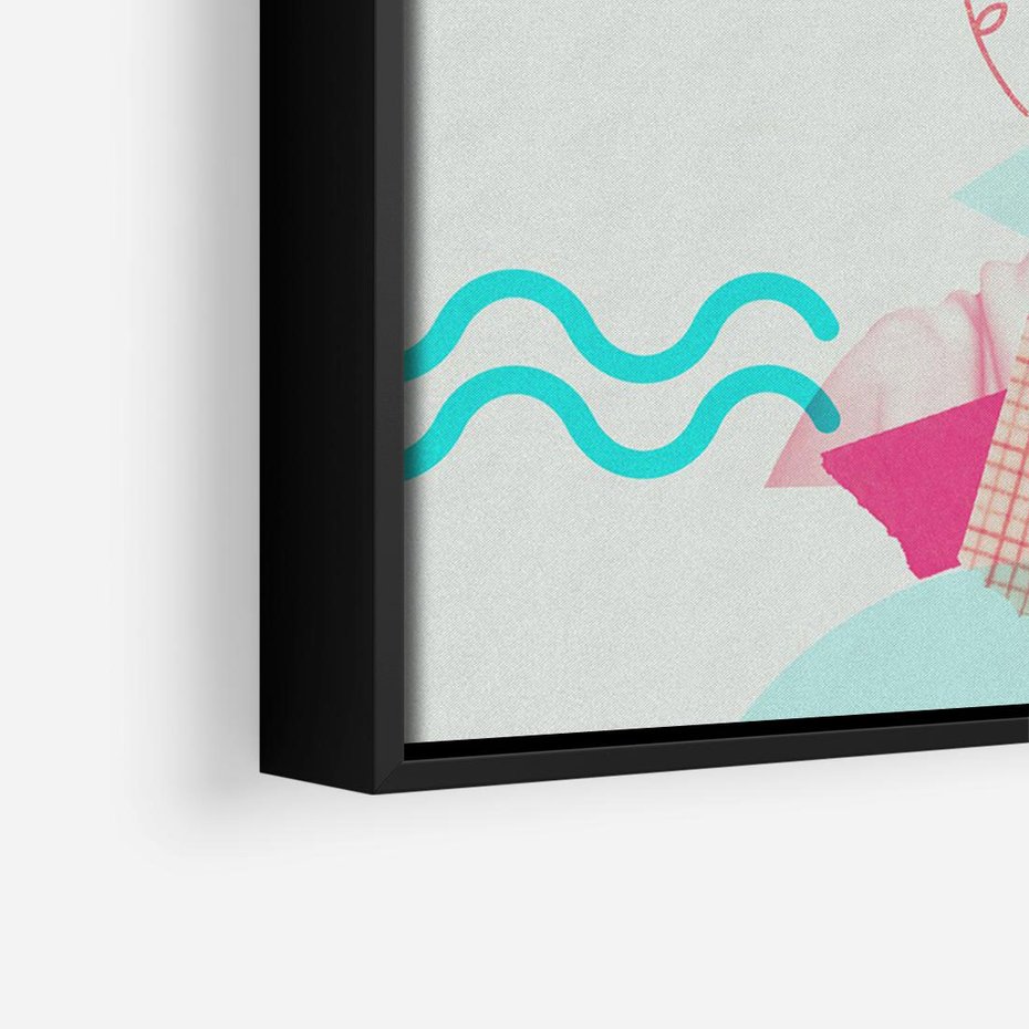 Obraz w ramie 70x50 - Sztuka w Różach - nowoczesna sztuka, kolaż ze zdjęć - rama czarna