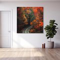Obraz na płótnie 60x60 - Jesienne Podróżowanie - fotografia, jesień