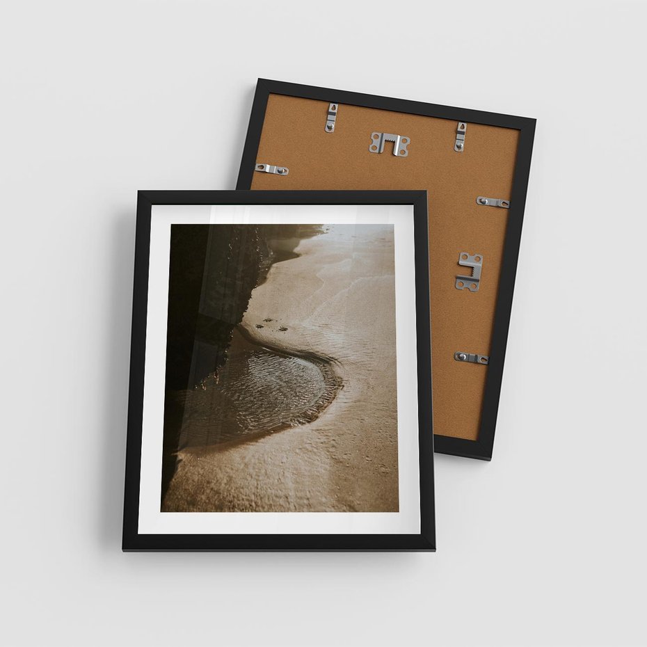 Plakat w ramie 40x50 - Relaksujący Raj - plaża, morze - rama czarna