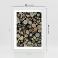 Plakat w ramie 30x40 - Bliskość Natury - drewno, las - rama biała