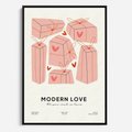 Obraz w ramie 50x70 - Nowoczesna Miłość - nowoczesna grafika, pastelowe kolory - rama czarna