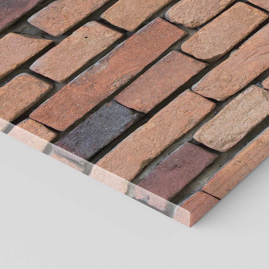 Obraz na płótnie 120x80 - Mur cegieł: industrialny urok - cegły, mur