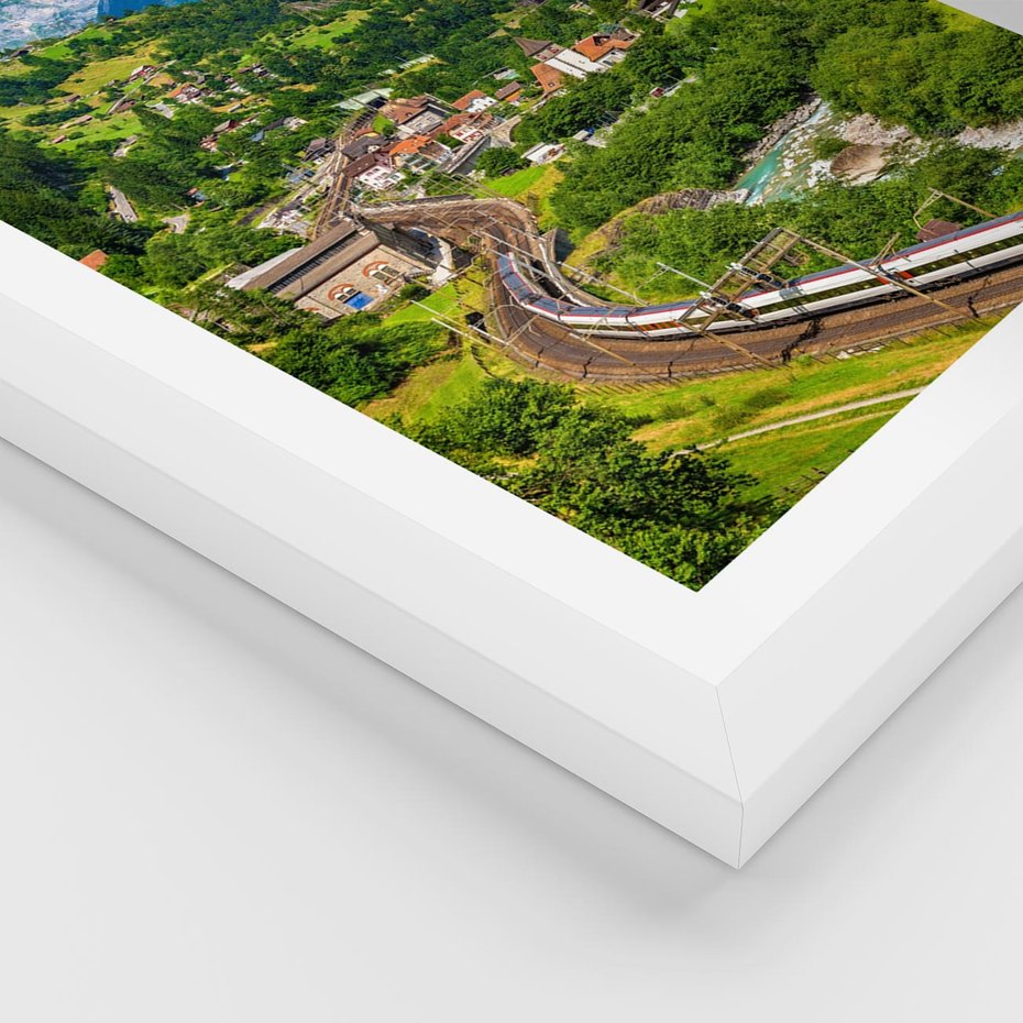 Plakat w ramie 50x70 - Magiczne Horyzonty - pejzaż, perspektywa - rama biała