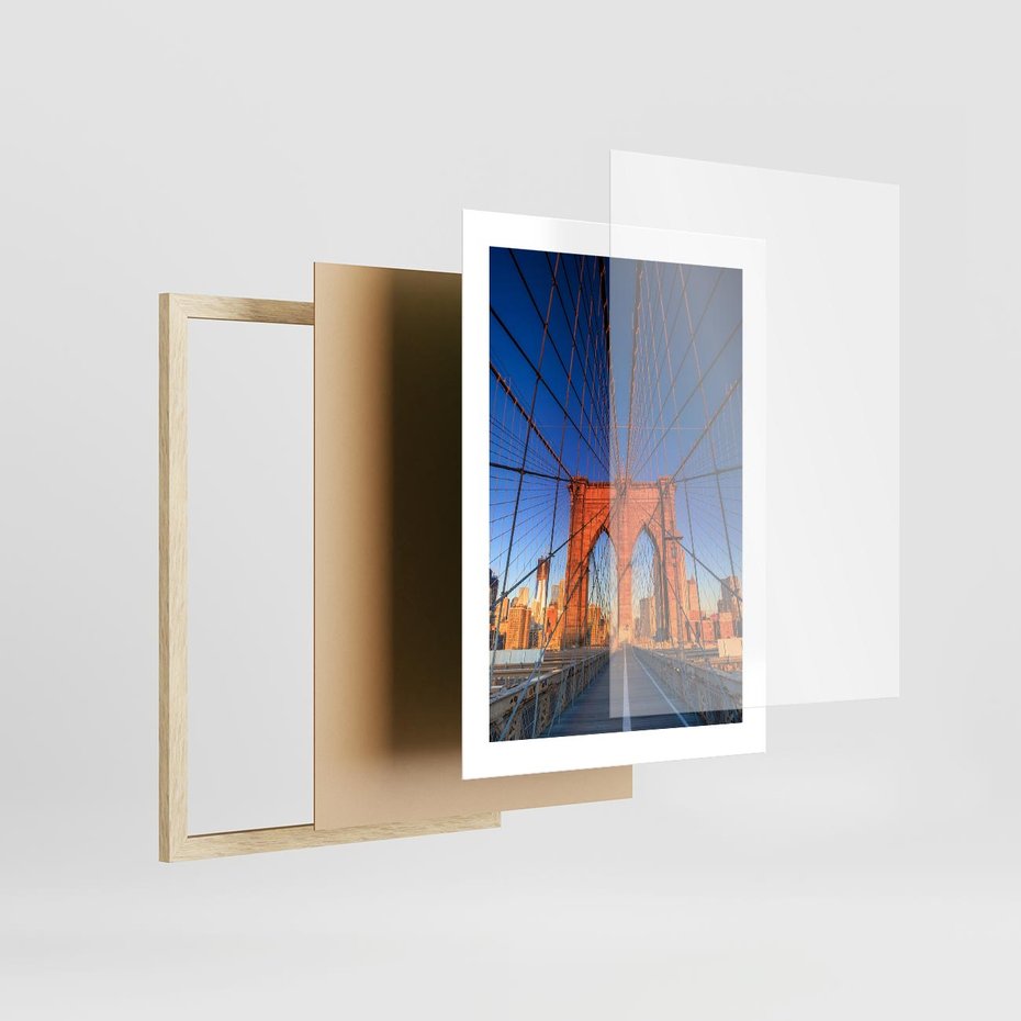 Plakat w ramie 30x40 - Most architektoniczne arcydzieło - most, architektura - rama drewno