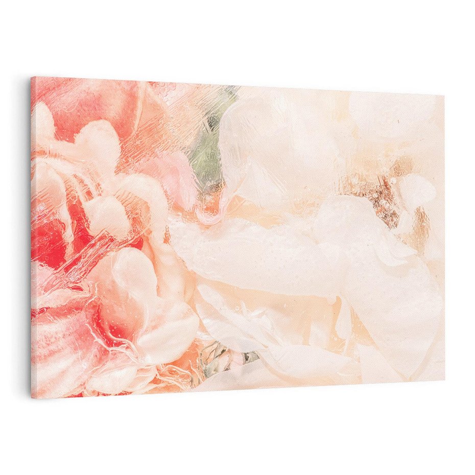 Obraz na płótnie 100x70 - Kwiatowe hafty marzeń - abstrakcja przypominająca kwiaty, róże
