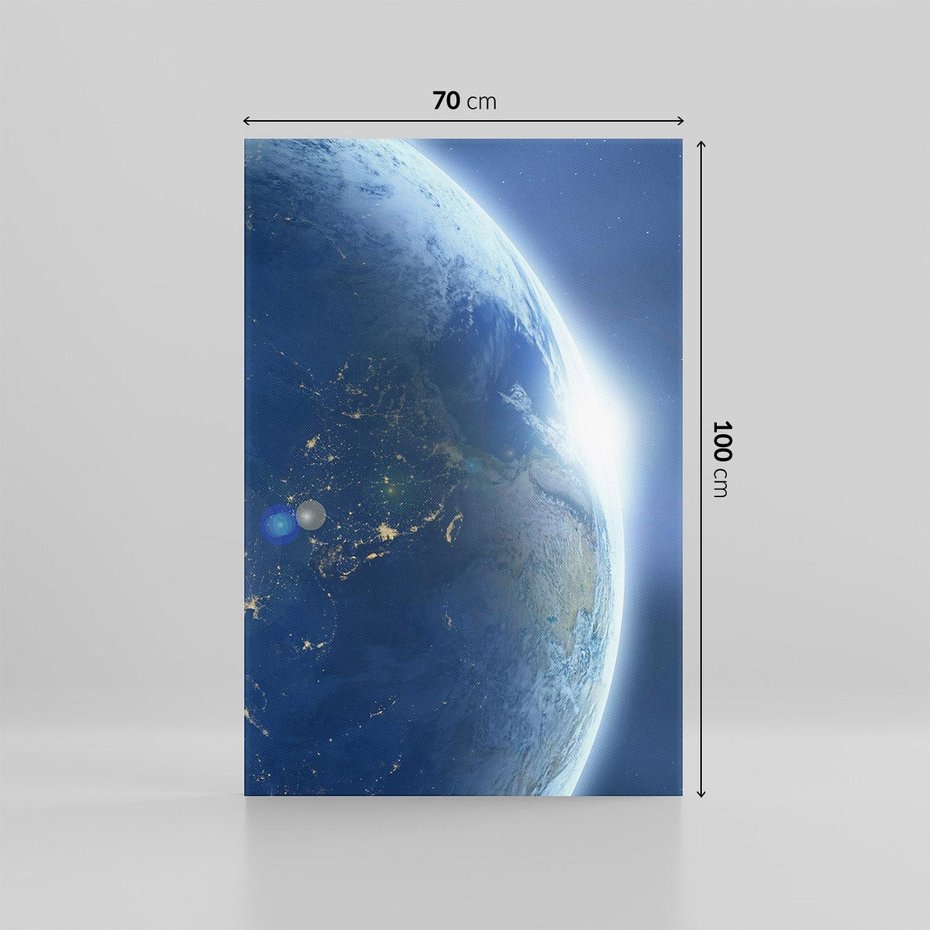 Obraz na płótnie 70x100 - Spotkanie księżyca i Ziemi - księżyc, ziemia