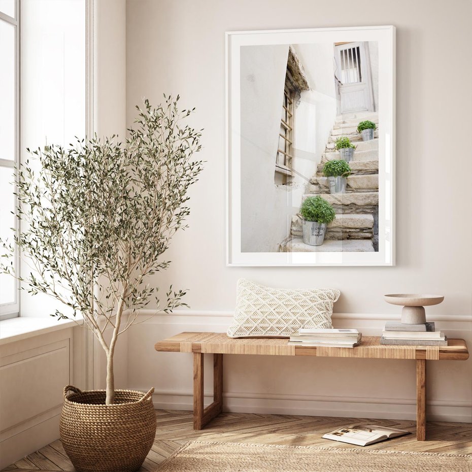 Plakat bez ramy 40x50 - Wznoszące się Marzenia - schody, perspektywa