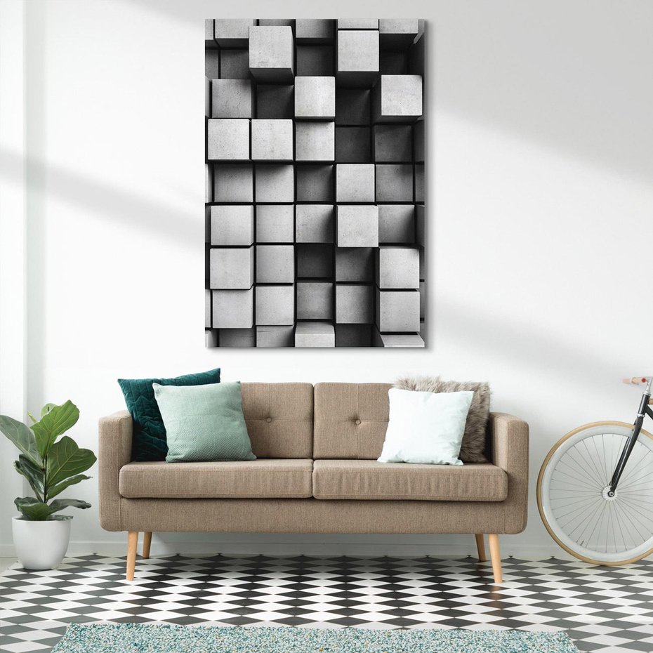 Obraz na płótnie 50x70 - Geometryczne Elegancje - nowoczesny, geometryczny