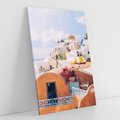 Obraz na płótnie 70x100 - Błękit Morza i Białe Domki - Santorini, wyspa