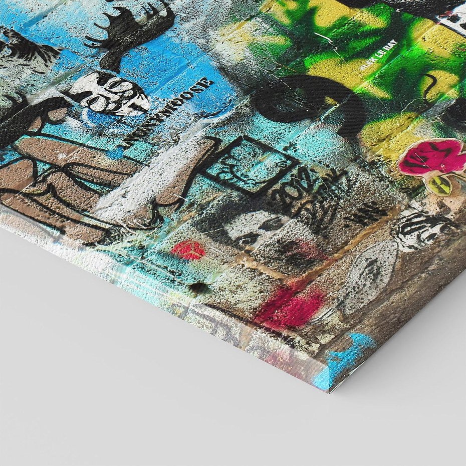 Obraz na płótnie 50x70 - Energiczne wybuchy graffiti - graffiti