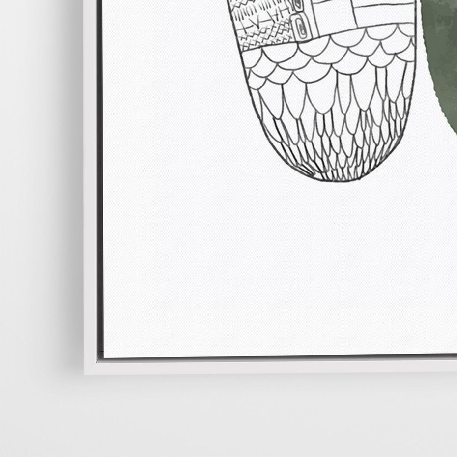 Obraz w ramie 50x70 - Przesunięte Jabłko - minimalistyczny plakat, jabłko - rama biała