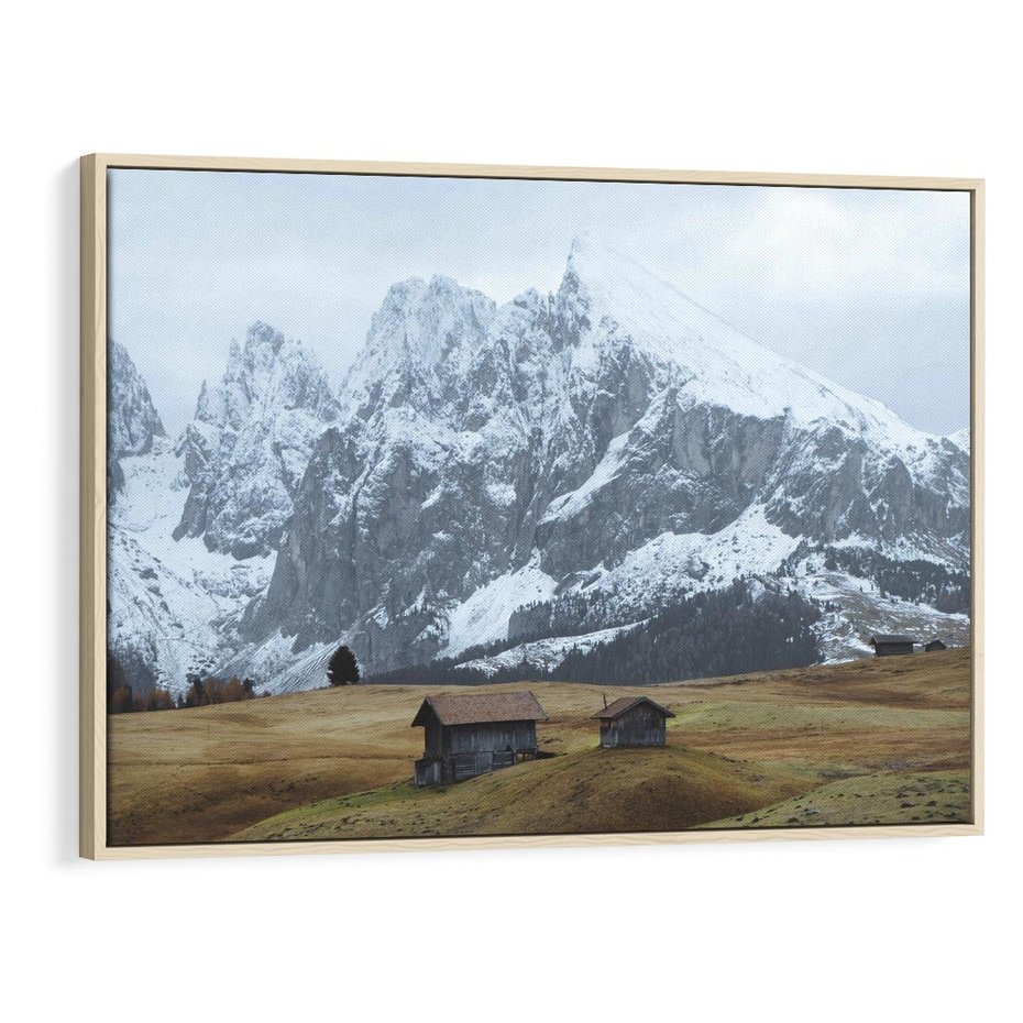 Obraz w ramie 70x50 - Odkryj Ich Urok - góry, skandynawia - rama drewno
