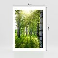 Plakat bez ramy 30x40 - Lasowa Księżycowa Noc - las, drzewa