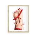 Plakat w ramie 30x40 - Manicure spa: piękno i relaks - manicure, spa - rama drewno