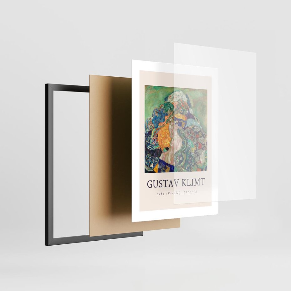 Plakat w ramie 30x40 - Sztuka z Reprodukcją G. Klimta - Gustav Klimt, reprodukcja - rama czarna