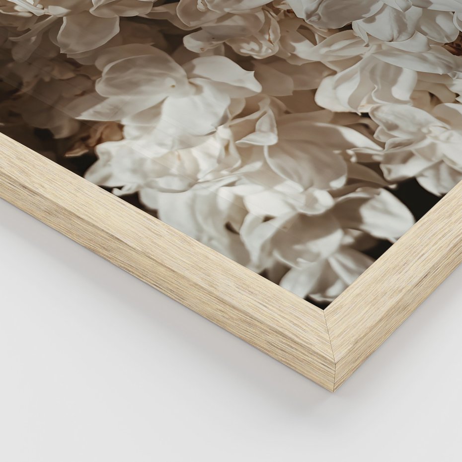 Zestaw obrazy w ramie 30x40 galeria - Kwiaty, róże, kawa - rama drewno