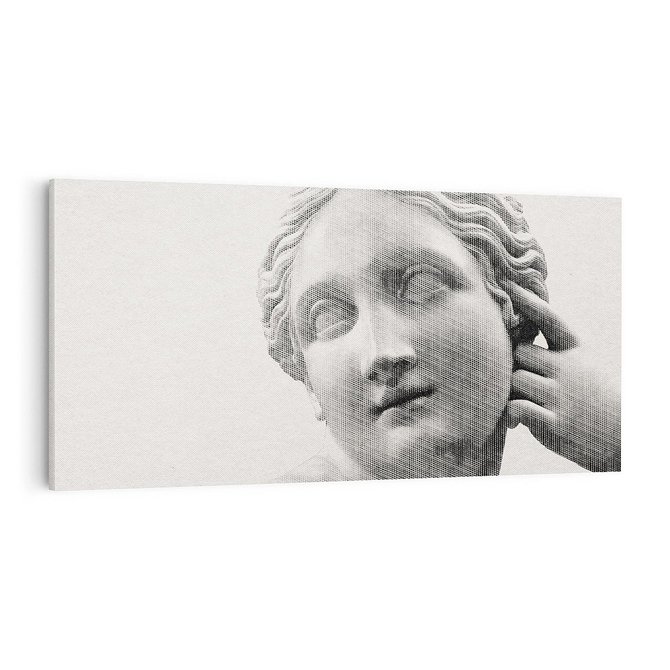 Obraz na płótnie 100x50 - Szarość w Kamieniu - monochromatyczna marmurowa rzeźba, odcienie szarości