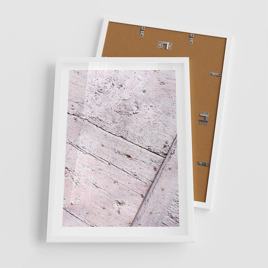 Plakat w ramie 50x70 - Nowoczesna Elegancja - beton, struktura - rama biała