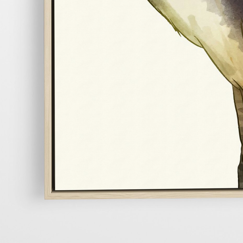 Obraz w ramie 50x70 - Kwiatowa Ekspresja - japońska sztuka, ptak - rama drewno