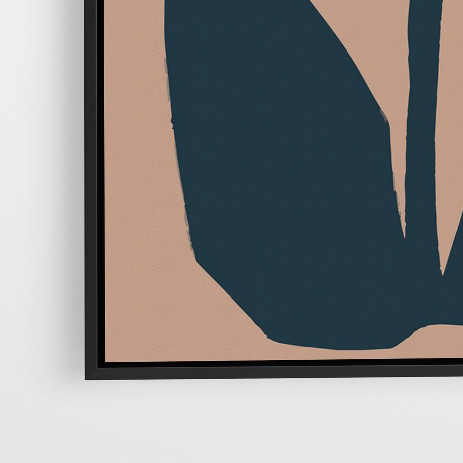 Obraz w ramie 70x100 - Refleksje Boho Przyrody - abstrakcyjny obraz, plakat - rama czarna