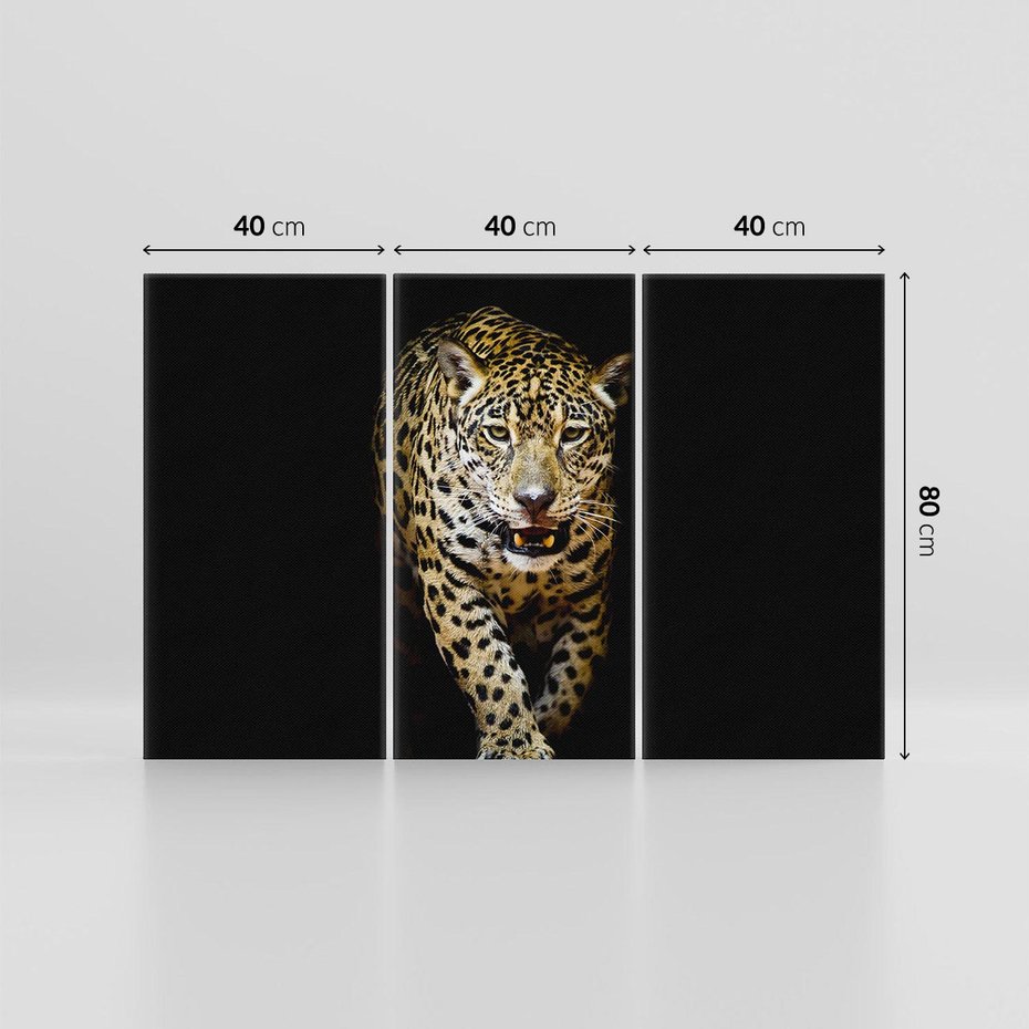 Obraz na płótnie 120x80 - Elegancja lamparta - lampart, pantera