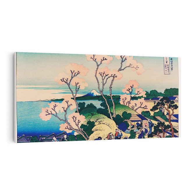 Obraz na płótnie 120x60 - "Goten-Yama Hill, Shinagawa on the Tokaido" Katsushika Hokusai - Reprodukcja - reprodukcja, obraz na płótnie