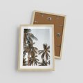 Plakat w ramie 30x40 - Palmy - tęsknota za Hawajami - palmy, Hawaje - rama drewno