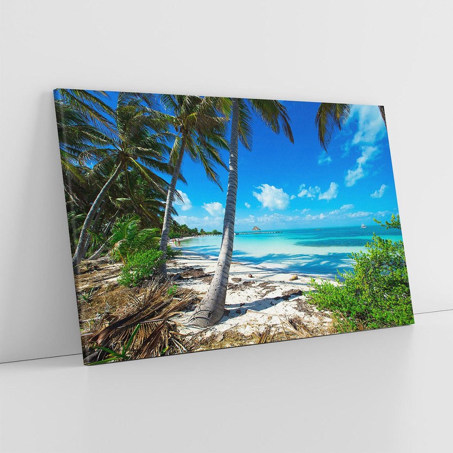 Obraz na płótnie 100x70 - Raj na Tropikalnej Wyspie - tropikalna, wyspa