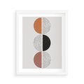 Plakat w ramie 40x50 - Eksperymenty z Geometrią - geometryczny plakat, sztuka nowoczesna - rama biała
