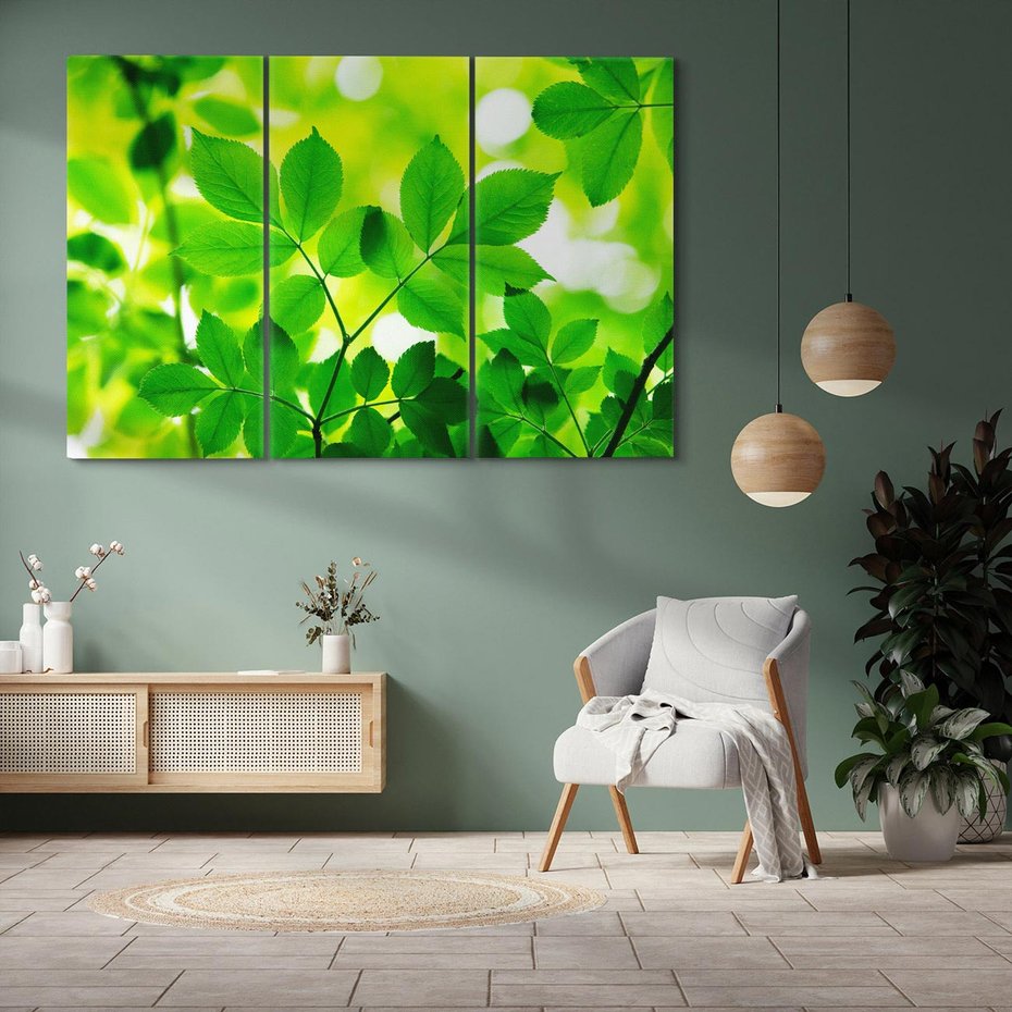 Obraz na płótnie 120x80 - Magia liści - liście, drzewo