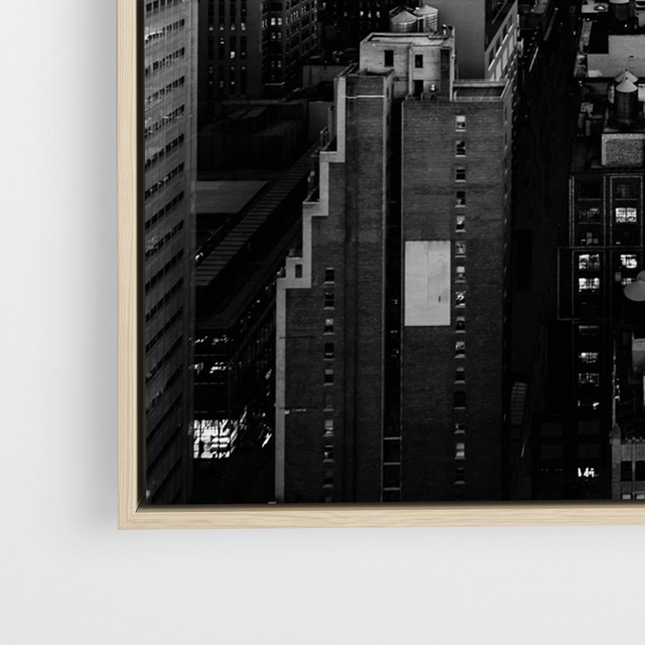 Obraz w ramie 80x120 - Wibracje Miejskiego Życia - miasto, wieżowce - rama drewno