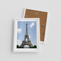 Plakat w ramie 30x40 - Paryż z wieżą Eiffla - Eiffla, Paryż - rama biała