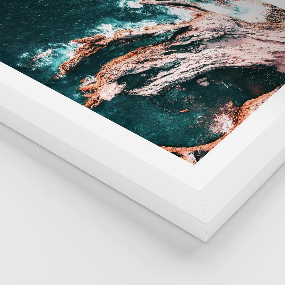 Plakat w ramie 40x50 - Morze w Perspektywie - morze, ocean - rama biała