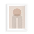 Plakat w ramie 50x70 - Konturem Zdefiniowane - boho plakat, minimalizm - rama biała