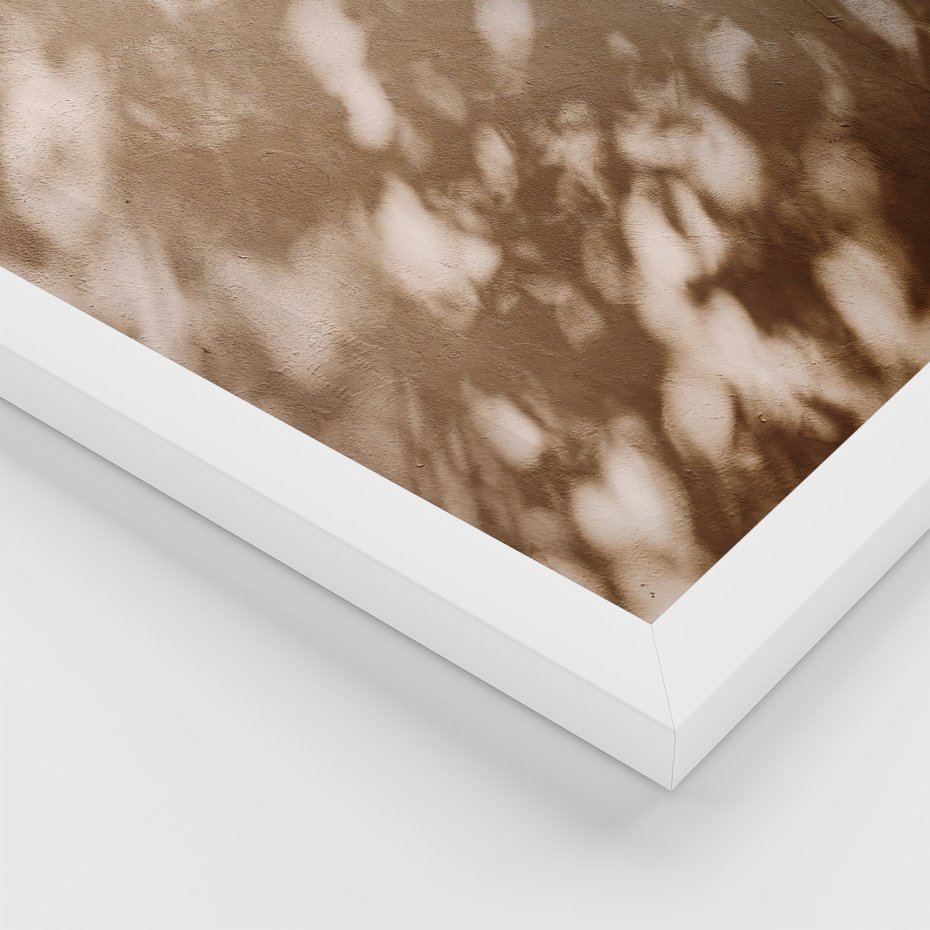 Zestaw obrazy w ramie 30x40 galeria - Kawa, jesień, brąz - rama biała