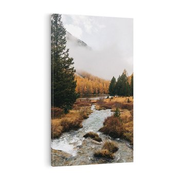 Obraz na płótnie 80x120 - W Górskiej Dolinie - artystyczna fotografia, las
