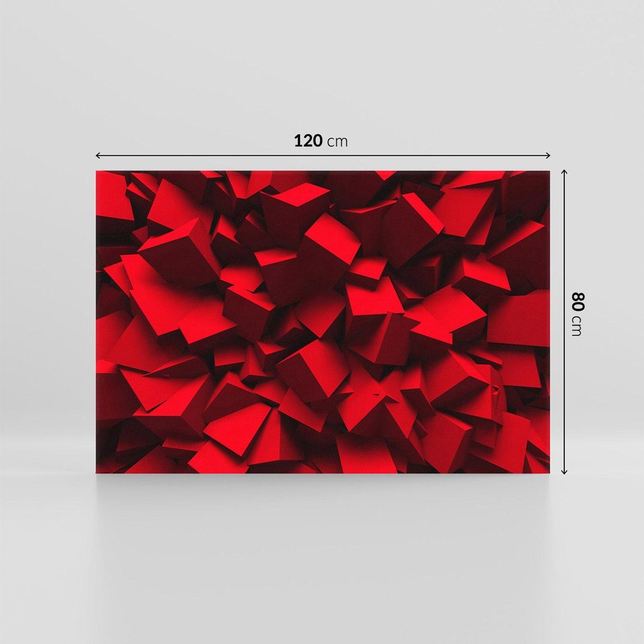 Obraz na płótnie 120x80 - Geometryczny 3D - abstrakcyjna kompozycja - geometryczny, 3D