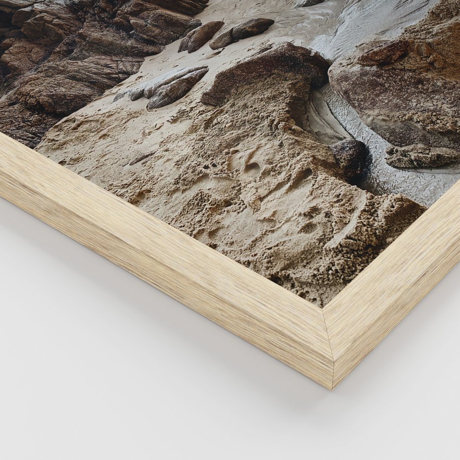 Zestaw obrazy w ramie 40x50 galeria - Morze, plaża, klify - rama drewno