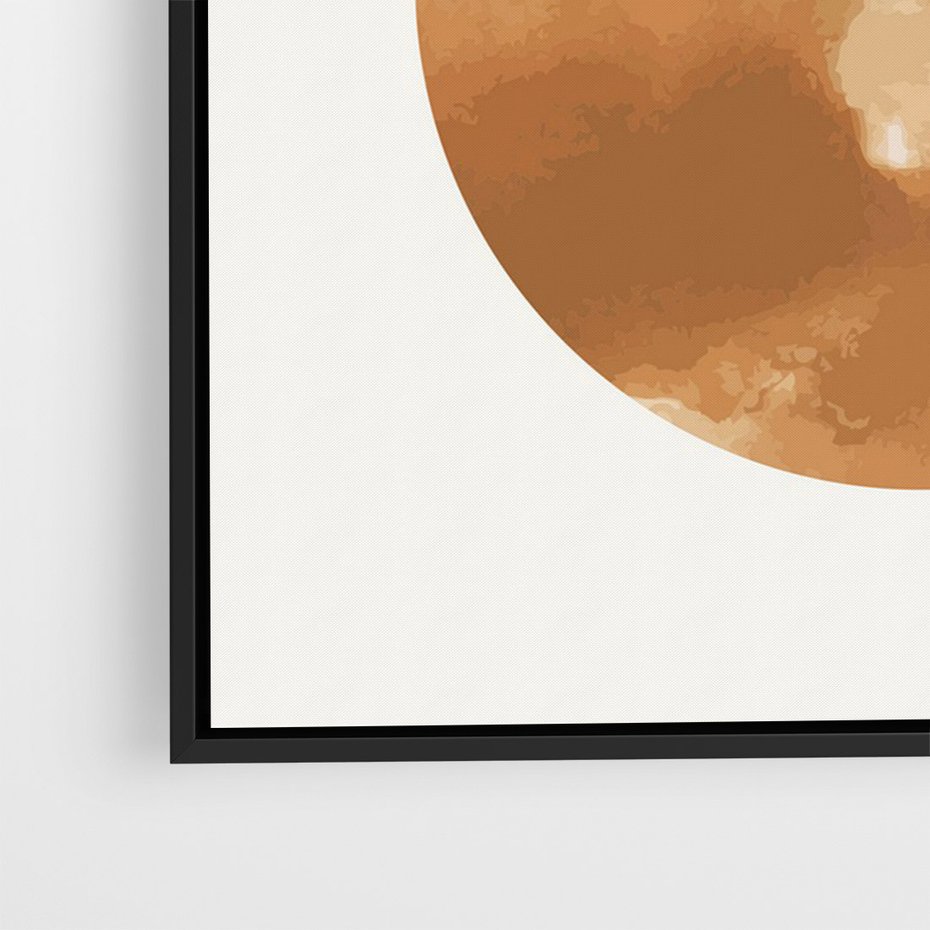 Obraz w ramie 50x70 - Taniec Okręgów - boho obraz, geometria - rama czarna